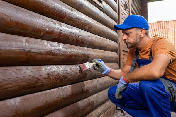 Log Cabin Restaining